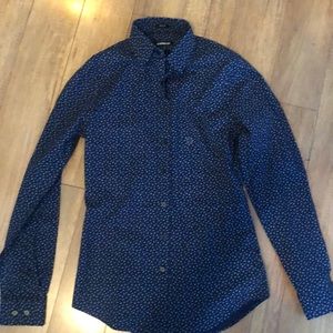 Express Extra Slim Floral Dress Shirt XS